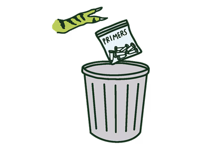 Primers in trash